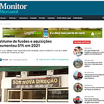 Volume de fuses e aquisies aumentou 51% em 2021